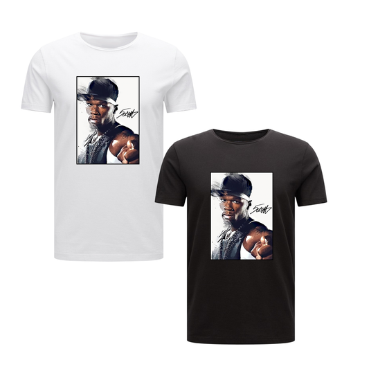 50 Cent Music Top Men's T-shirt Hip Hop Rap Tee 50 Cent Rock Party Fan Gift Cool