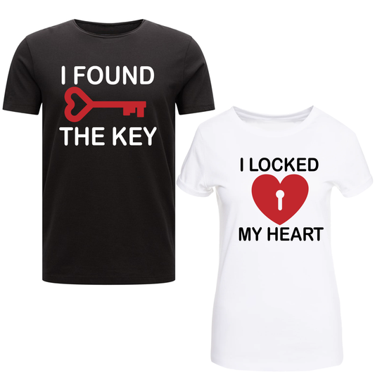 I Locked My Heart And I Found The Key Valentine's Couple T-Shirt Love Matching